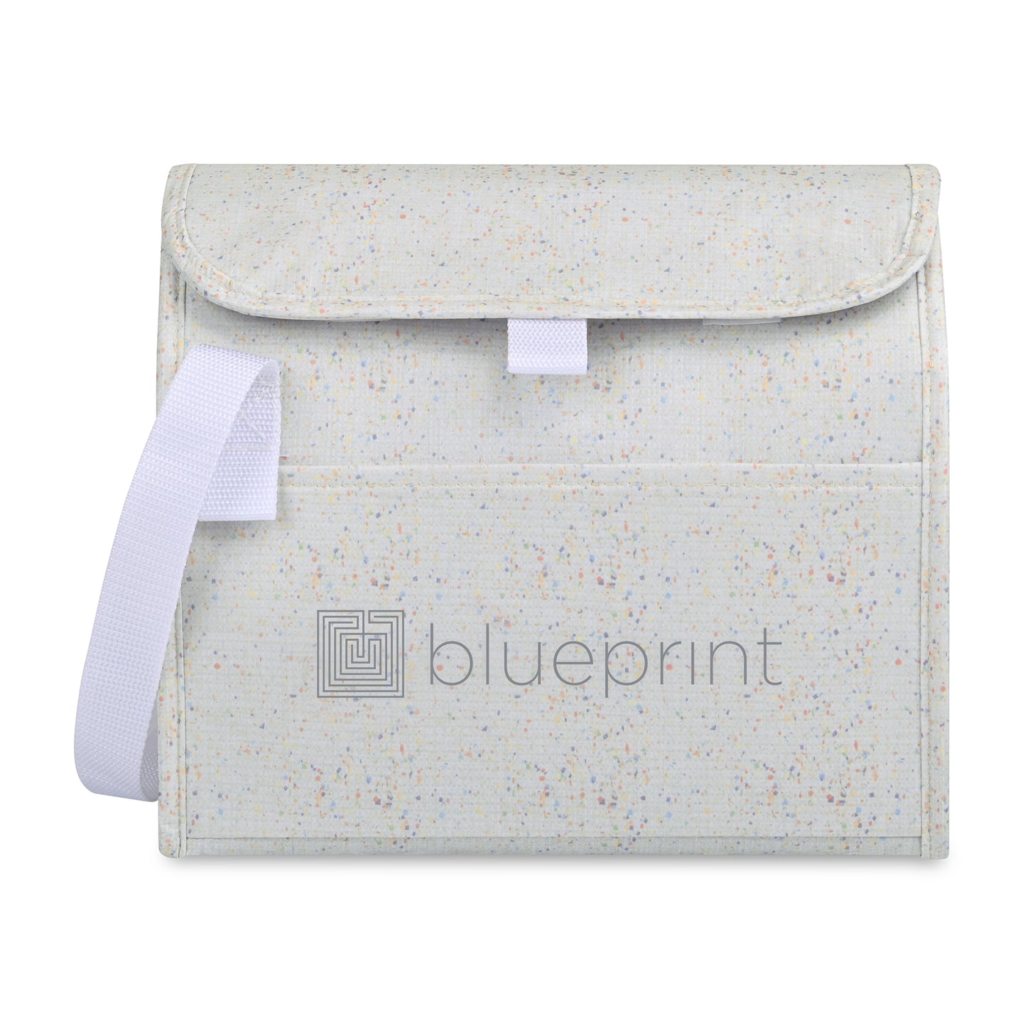 Sami Laminated Recycled Non-Woven Box Cooler - Linen Flecks | Custom Branded | Lemon Print