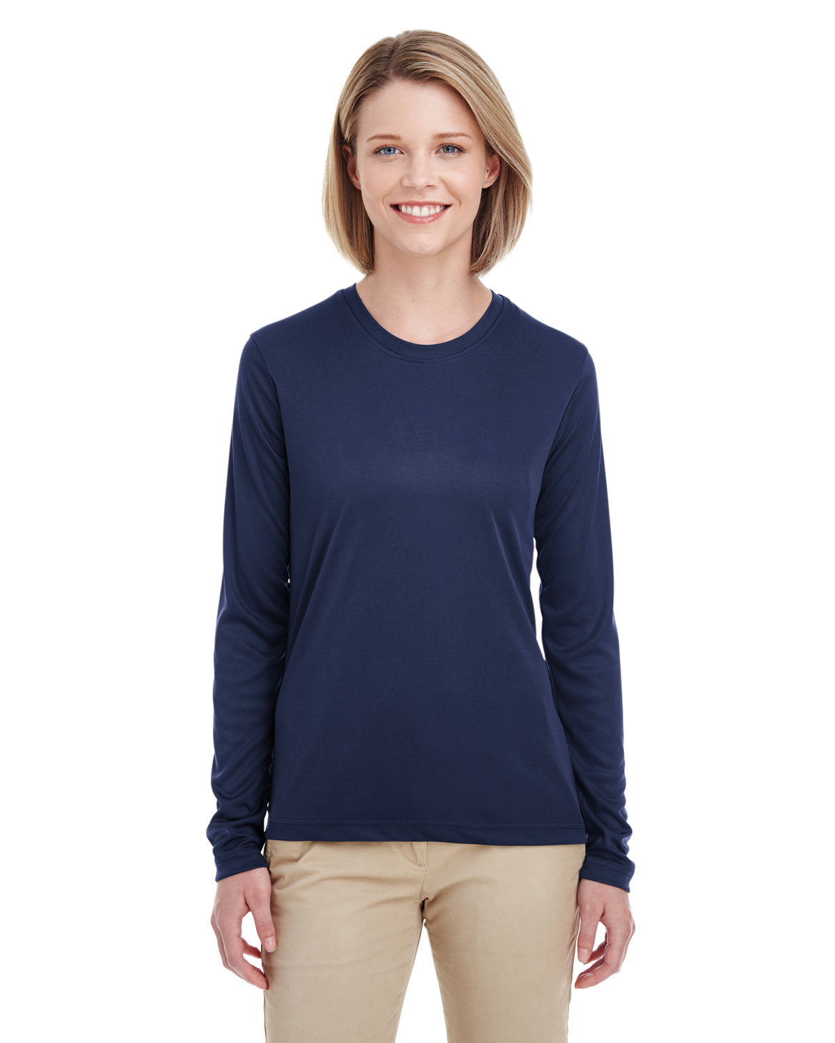 8622W UltraClub Ladies' Cool & Dry Performance Long-Sleeve Top