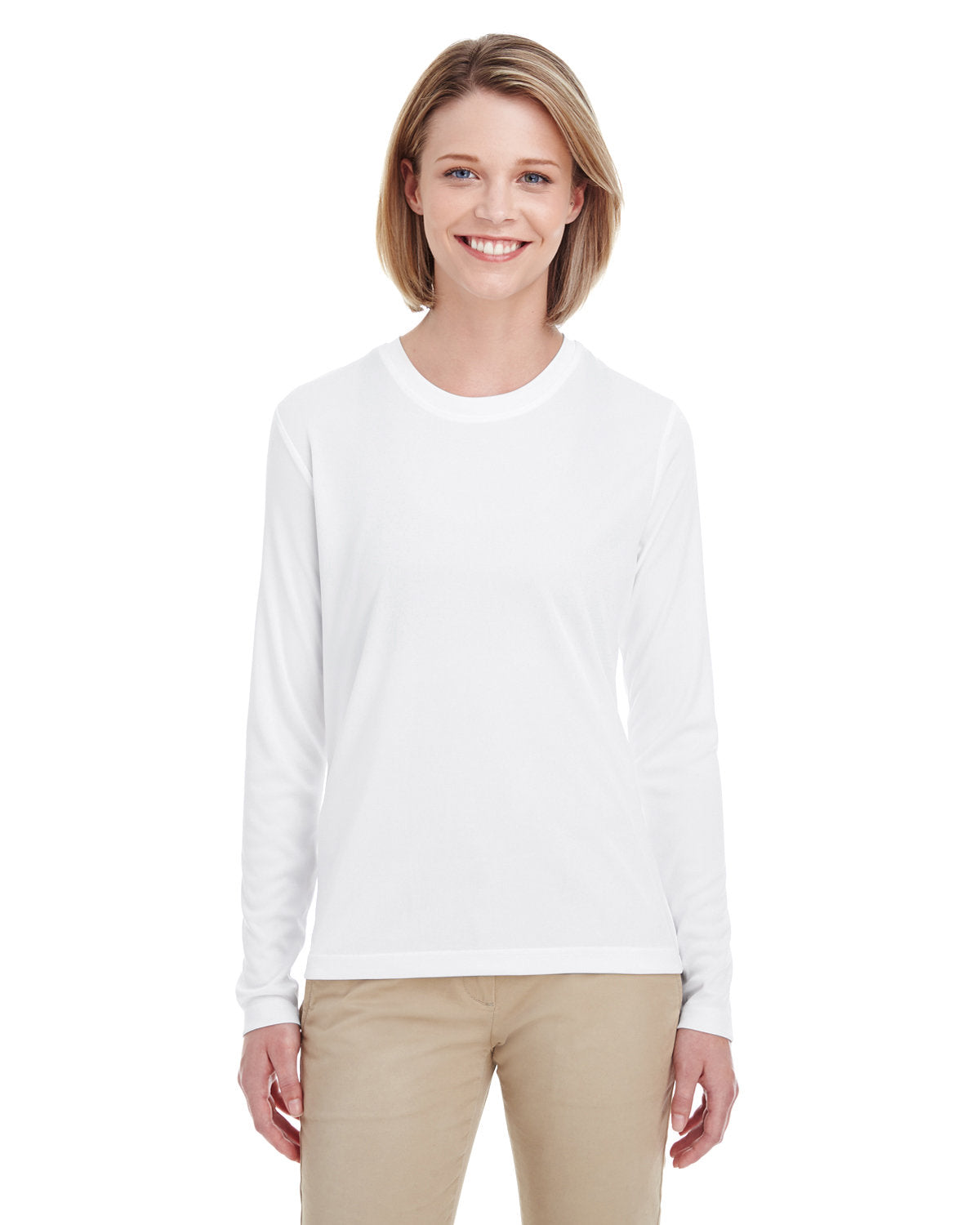 8622W UltraClub Ladies' Cool & Dry Performance Long-Sleeve Top