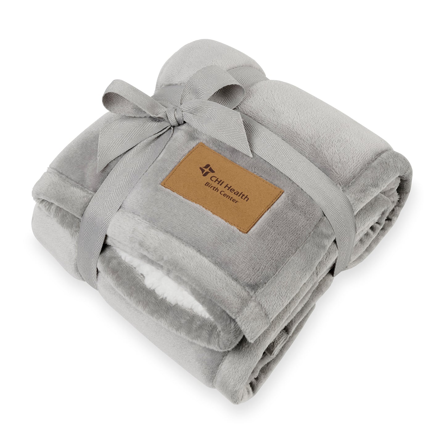 Minkie Sherpa Baby Blanket - Elephant | Custom Branded | Lemon Print