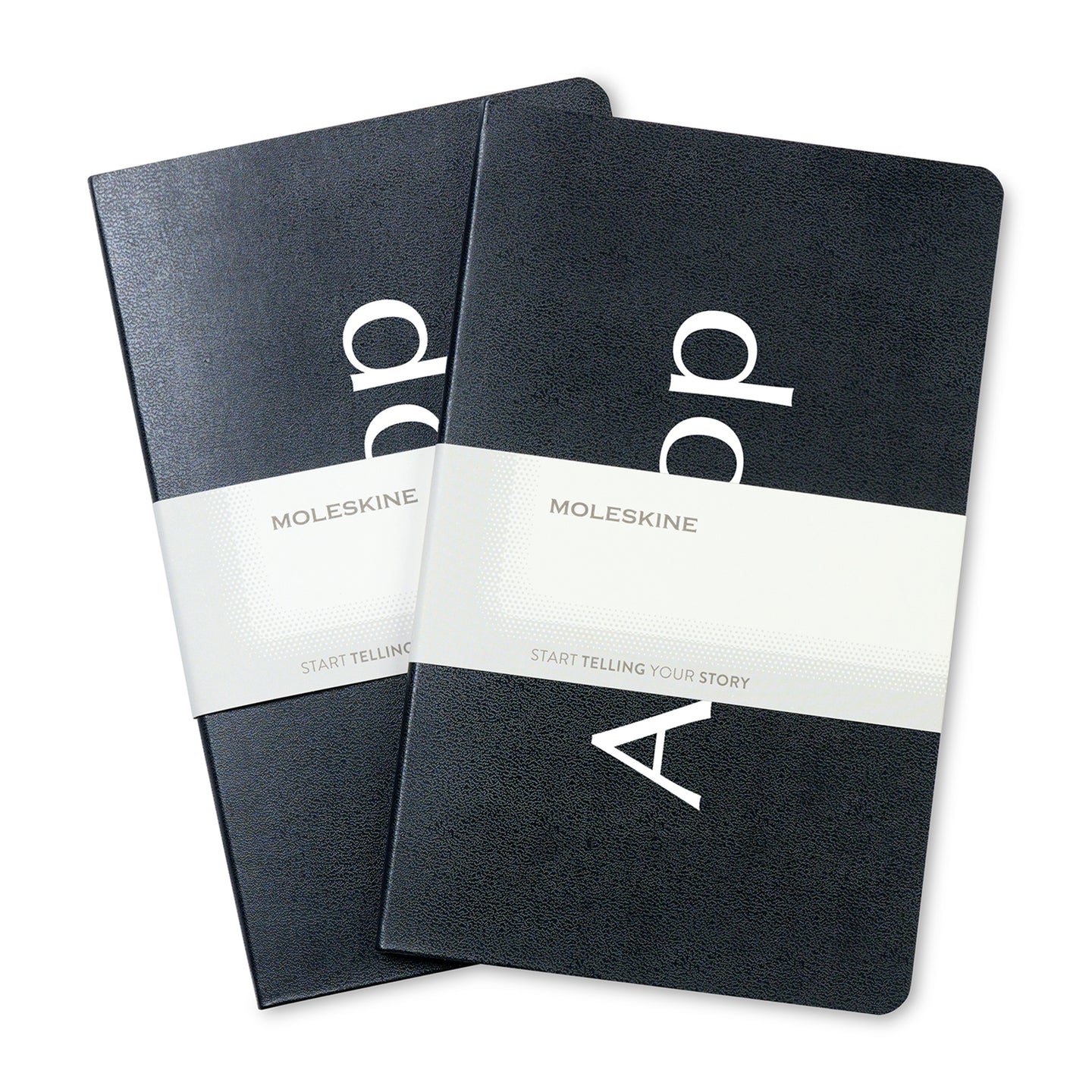 Moleskine® Large Volant 2-Pack - Black | Custom Branded | Lemon Print