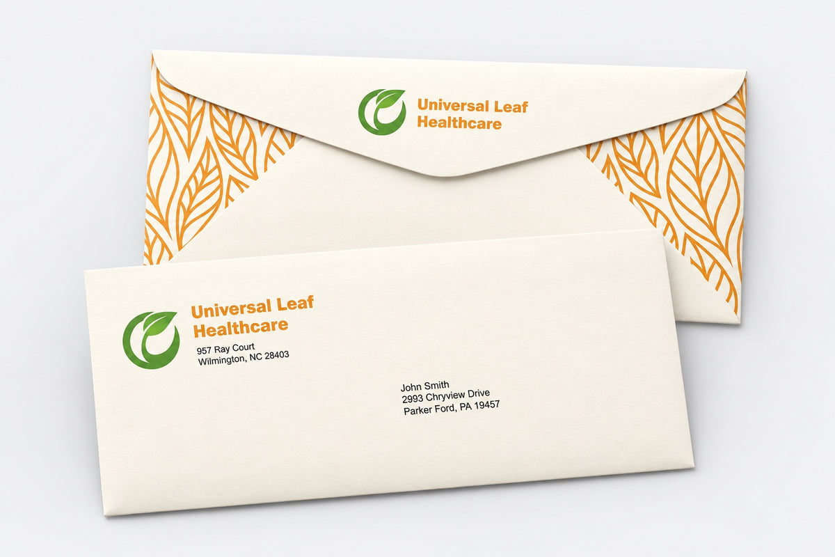 Natural Paper Envelopes shown on a light grey background