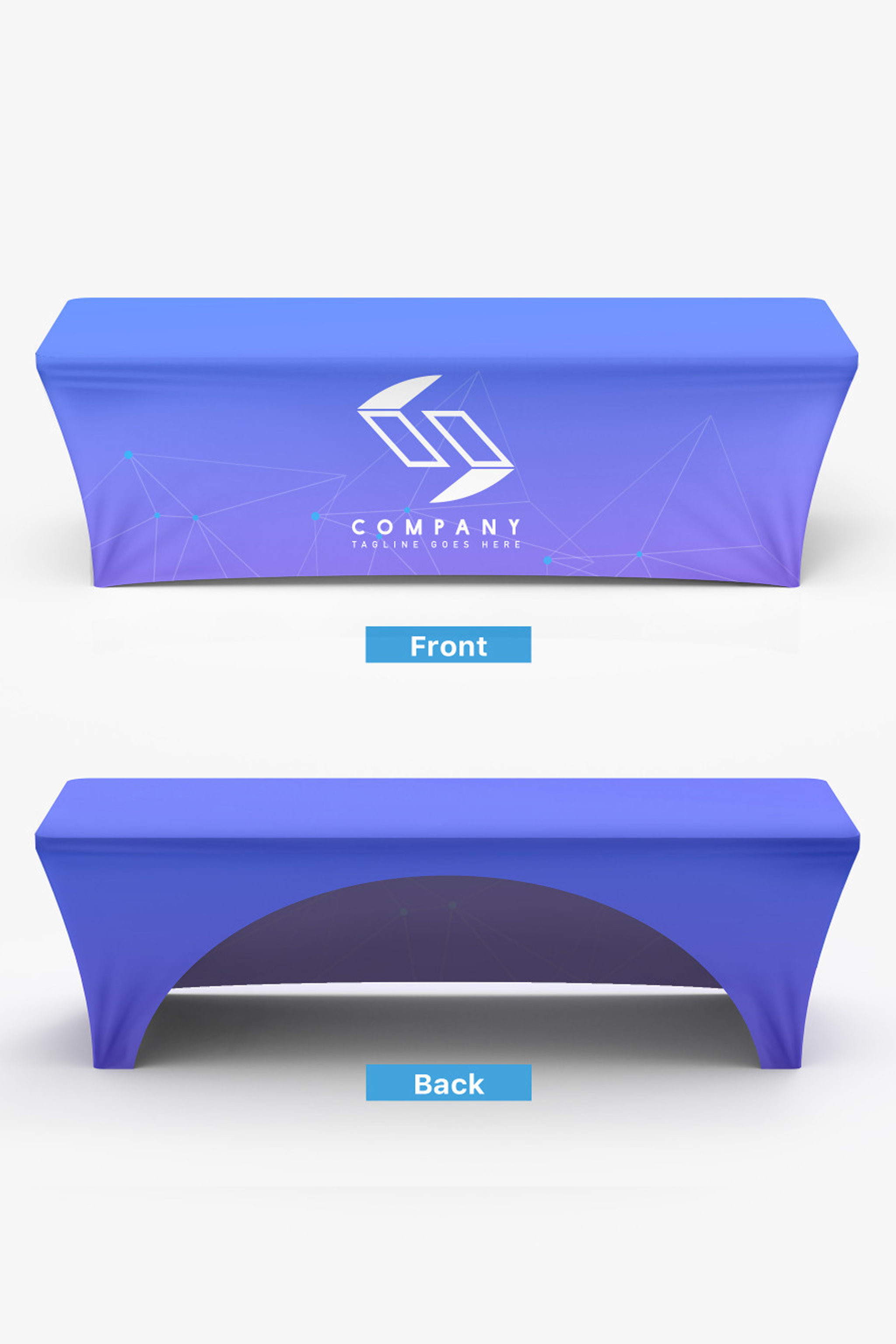 8ft Custom Printed Fitted Stretch Table Cover