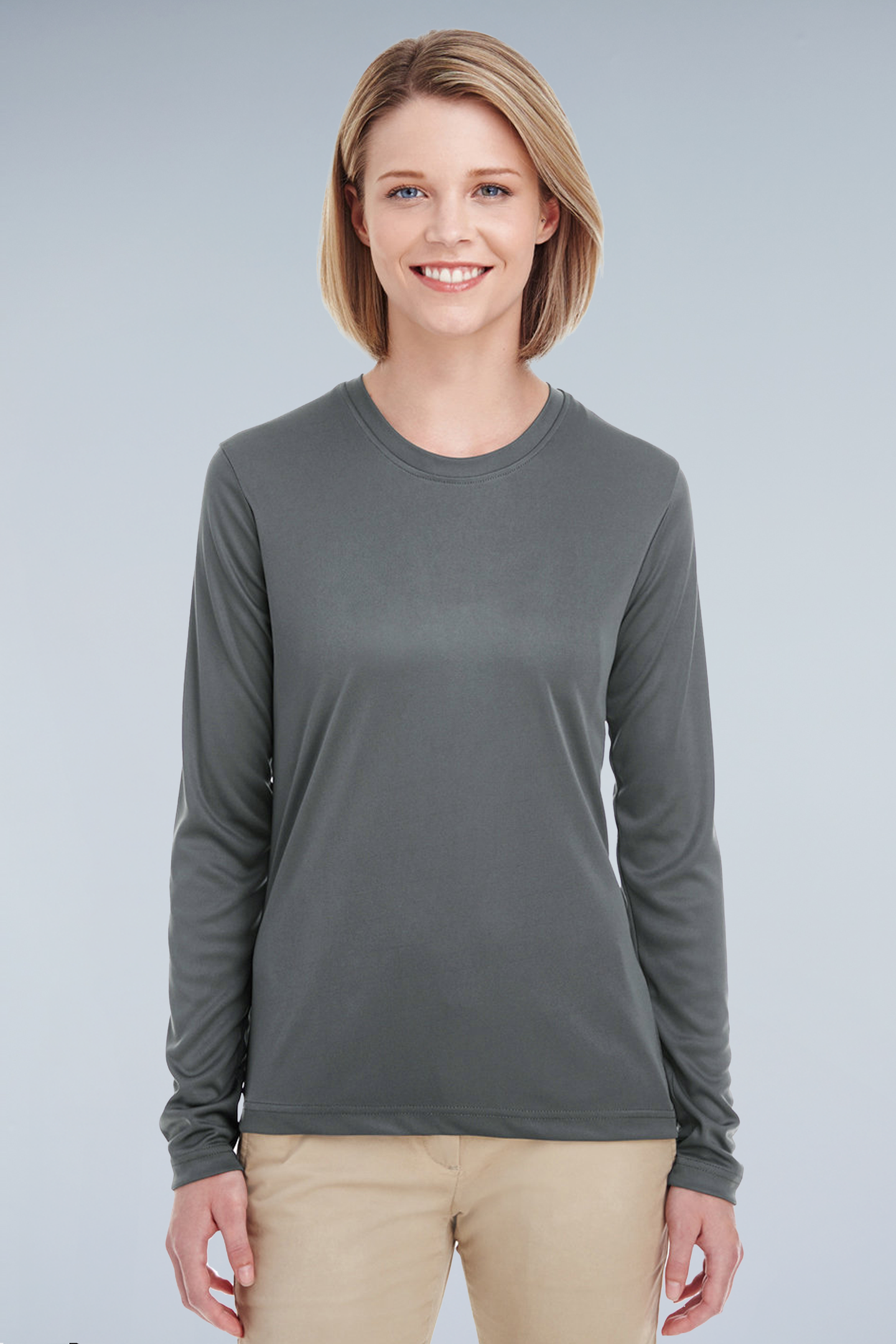 8622W UltraClub Ladies' Cool & Dry Performance Long-Sleeve Top
