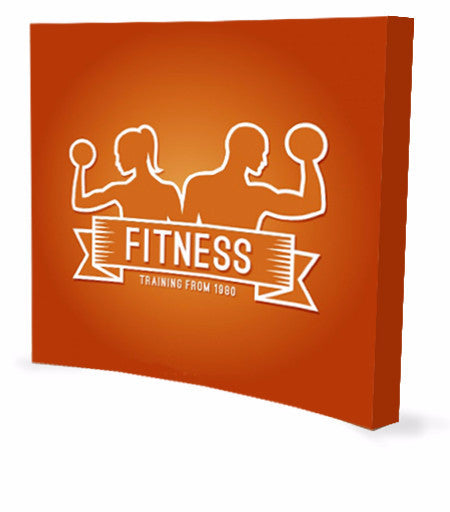 10ft Curve Velcro Fabric Pop Up Display - The Lemon Print | Online Marketing and T-Shirt Print Shop | Miami, Florida