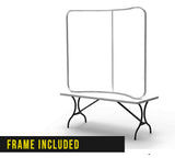 6ft Curve Tension Fabric Display - The Lemon Print | Online Marketing and T-Shirt Print Shop | Miami, Florida