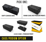 8ft Curve Velcro Fabric Pop Up Display - The Lemon Print | Online Marketing and T-Shirt Print Shop | Miami, Florida