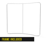 10ft Curve Tension Fabric Display - The Lemon Print | Online Marketing and T-Shirt Print Shop | Miami, Florida