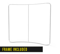 10ft Curve Tension Fabric Display - The Lemon Print | Online Marketing and T-Shirt Print Shop | Miami, Florida