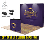 10ft Straight Velcro Fabric Pop Up Display - The Lemon Print | Online Marketing and T-Shirt Print Shop | Miami, Florida