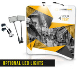 8ft Curve Tension Fabric Display - The Lemon Print | Online Marketing and T-Shirt Print Shop | Miami, Florida