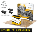 8ft Curve Tension Fabric Display - The Lemon Print | Online Marketing and T-Shirt Print Shop | Miami, Florida