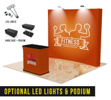 10ft Curve Velcro Fabric Pop Up Display - The Lemon Print | Online Marketing and T-Shirt Print Shop | Miami, Florida