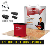 8ft Straight Tension Fabric Display - The Lemon Print | Online Marketing and T-Shirt Print Shop | Miami, Florida