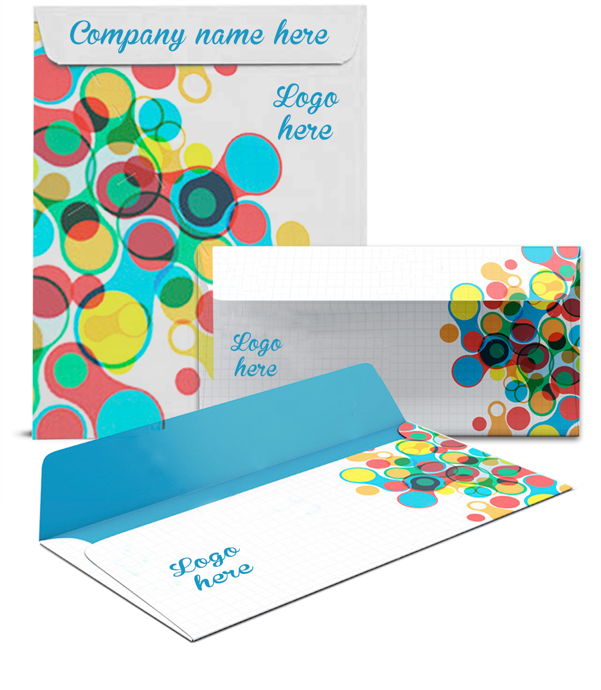 Plcent Envelope Custom Full Print Envelopes - Variety of Sizes & Materials