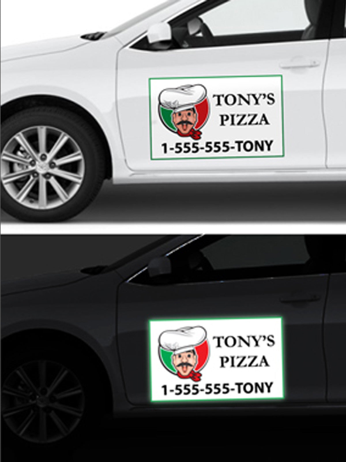 Reflective Car Magnets - The Lemon Print | Online Marketing and T-Shirt Print Shop | Miami, Florida