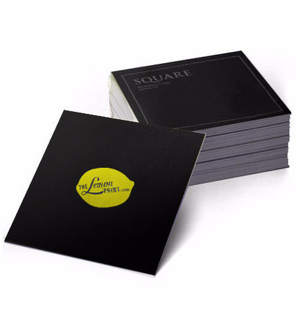 Silk Laminated Square Cards 2'' x 2'' - The Lemon Print | Online Marketing and T-Shirt Print Shop | Miami, Florida