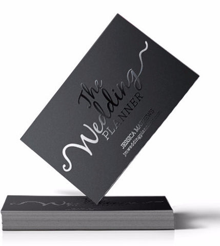 silk laminated business cards with spot-uv gloss