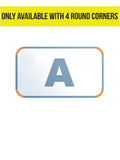 business card template showing the 2 different options for round corners