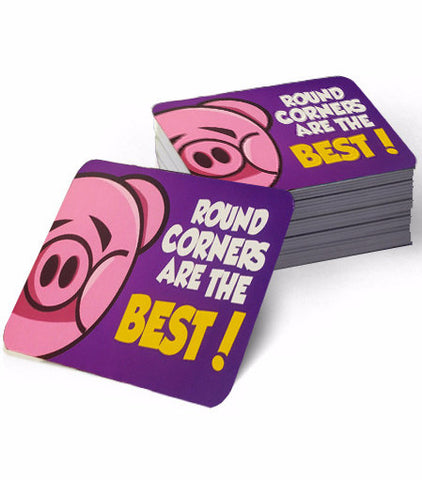 rounded corner square business cards